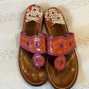 Pink and Orange Sandals